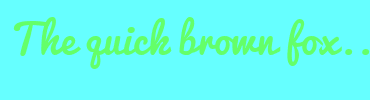 Image with Font Color 64FF69 and Background Color 66FFFF